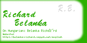 richard belanka business card